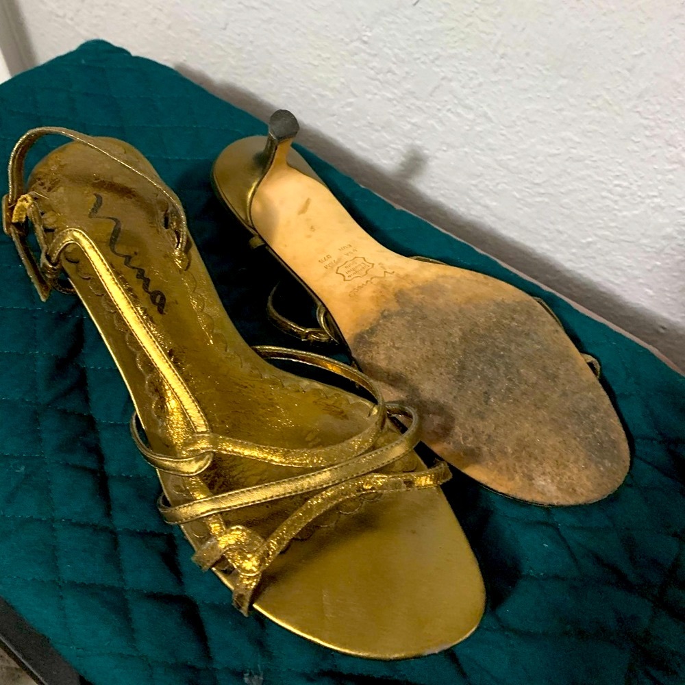 Gold Nina Sandals!!